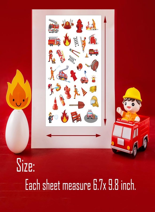 PIBIPAID 800 Fire Truck Stickers,for Promote Fire Safety Firemen Birthday Gender Reveal Baby Shower Party Favors Supplies Decorations Favors Goodie Bag Stuffers Prize Labels - Image 2
